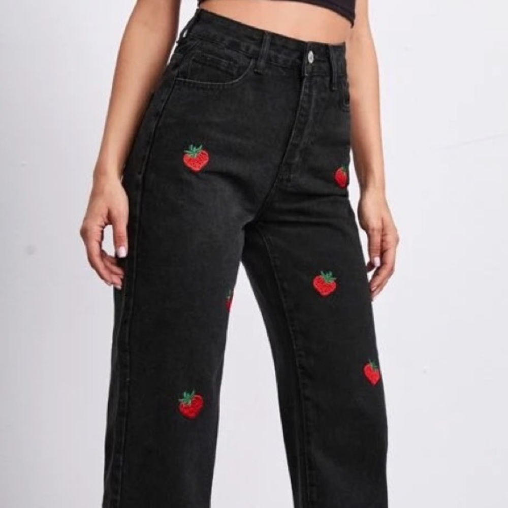 SHEIN STRAWBERRY JEANS